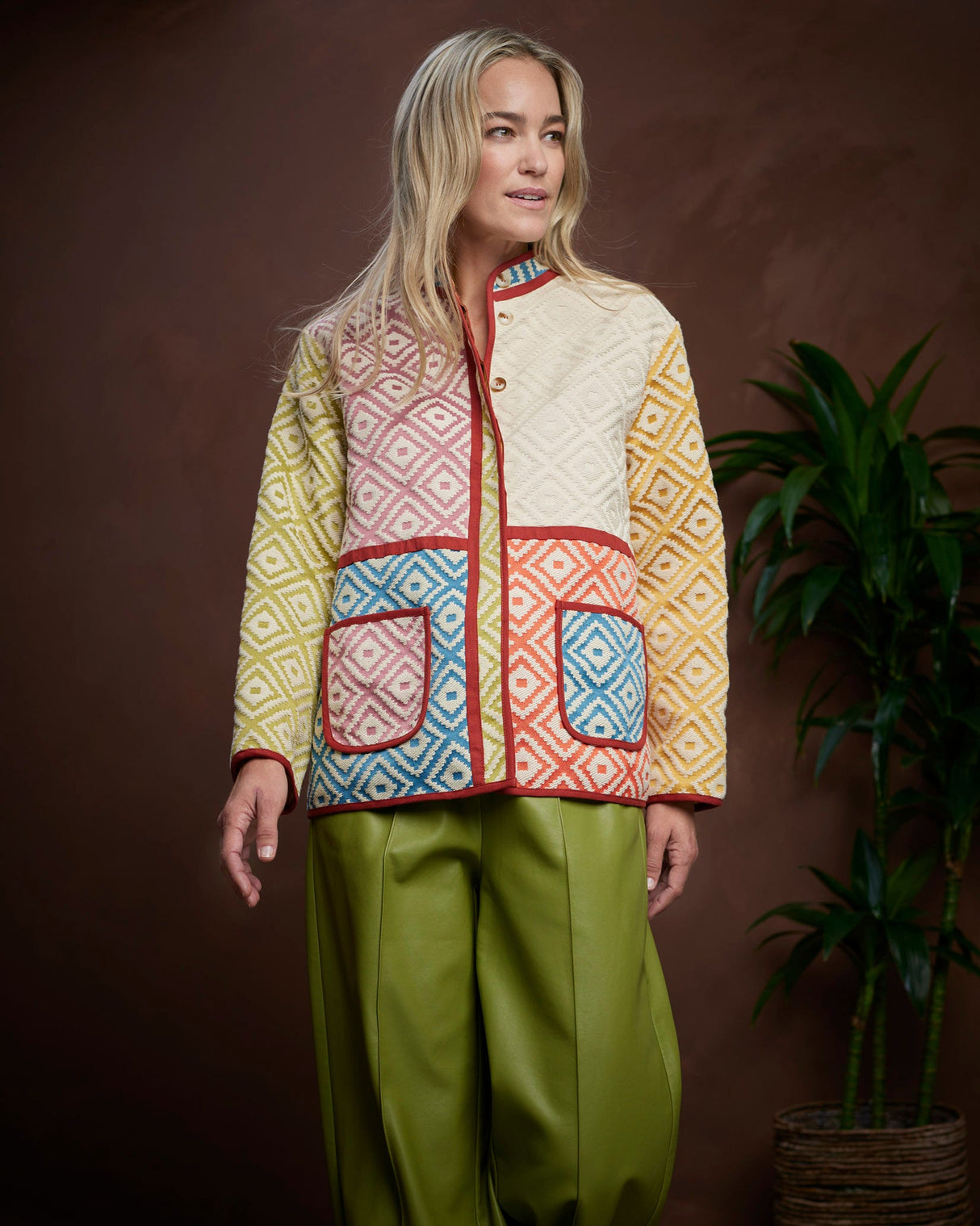 Multi Colour Block Marine Lock Jacket