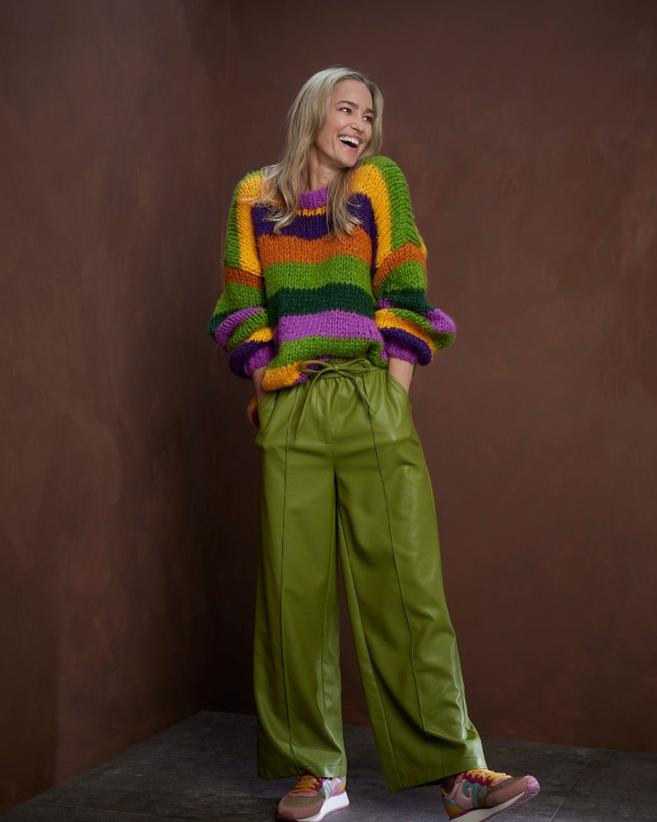 Olive Nella Faux Leather Pants