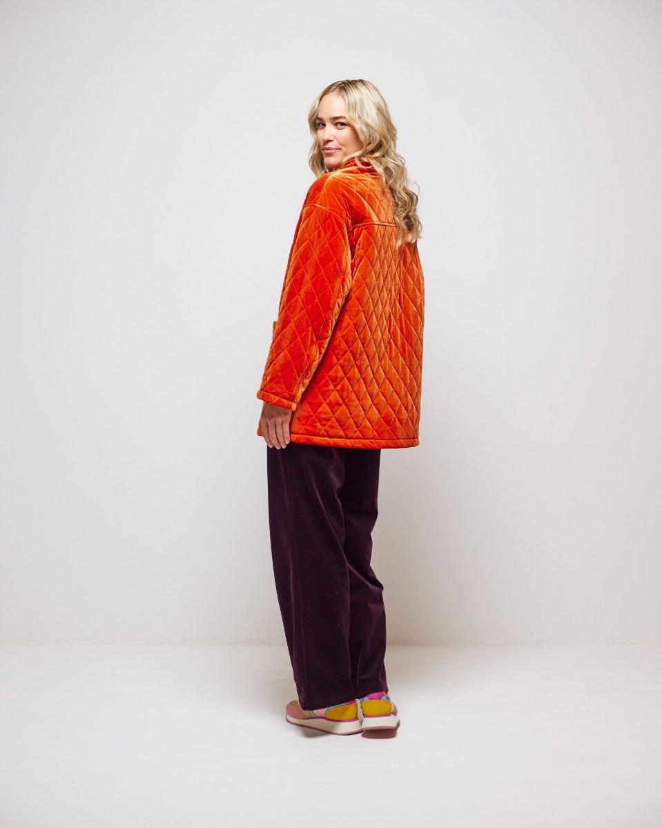 Burnt Orange Laia Quilted Jacket