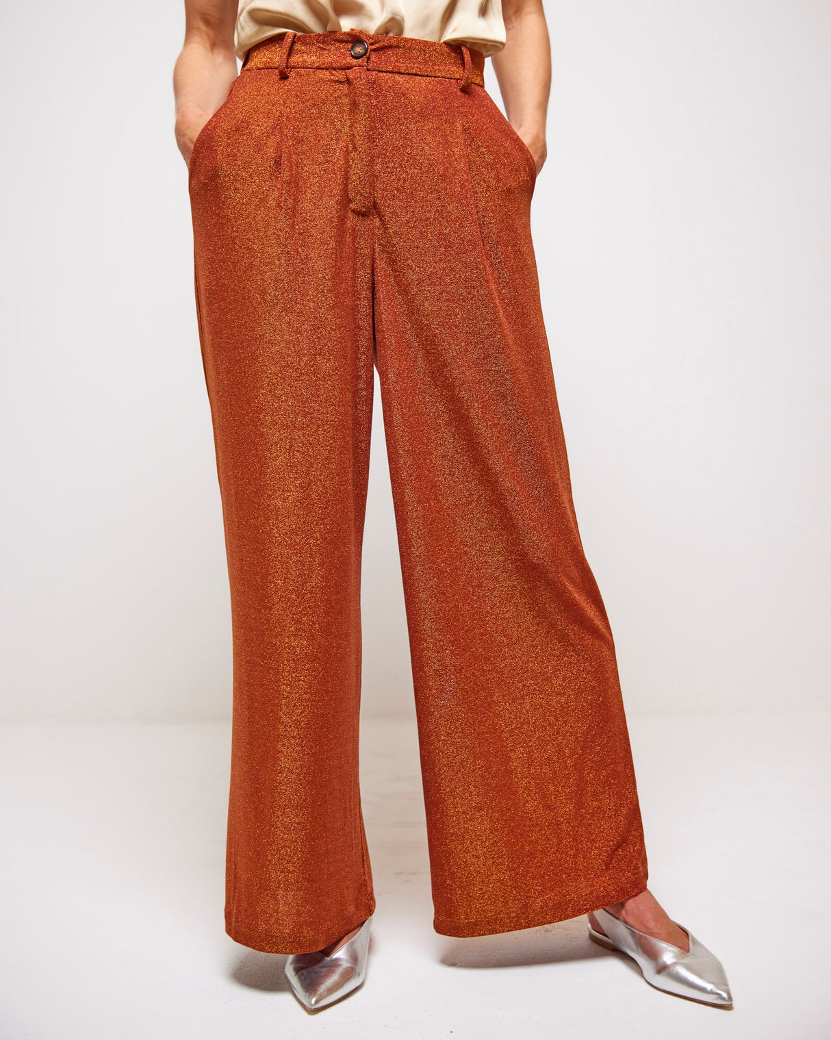 Burnt Orange Kaya Wide Leg Pants