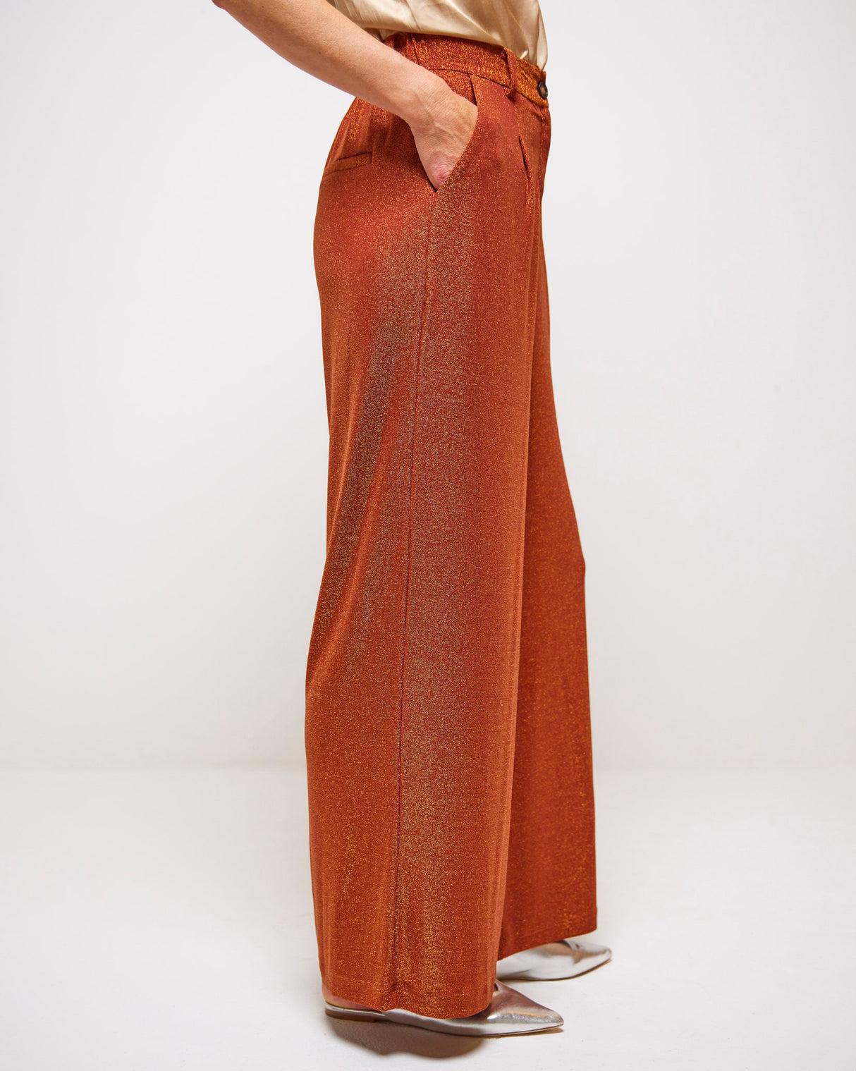 Burnt Orange Kaya Wide Leg Pants