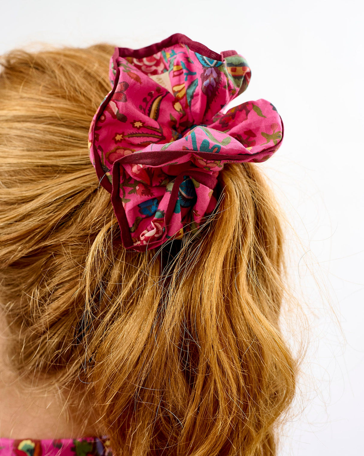 Fuchsia-Forest-Friends-Cotton-Hair-Scrunchie