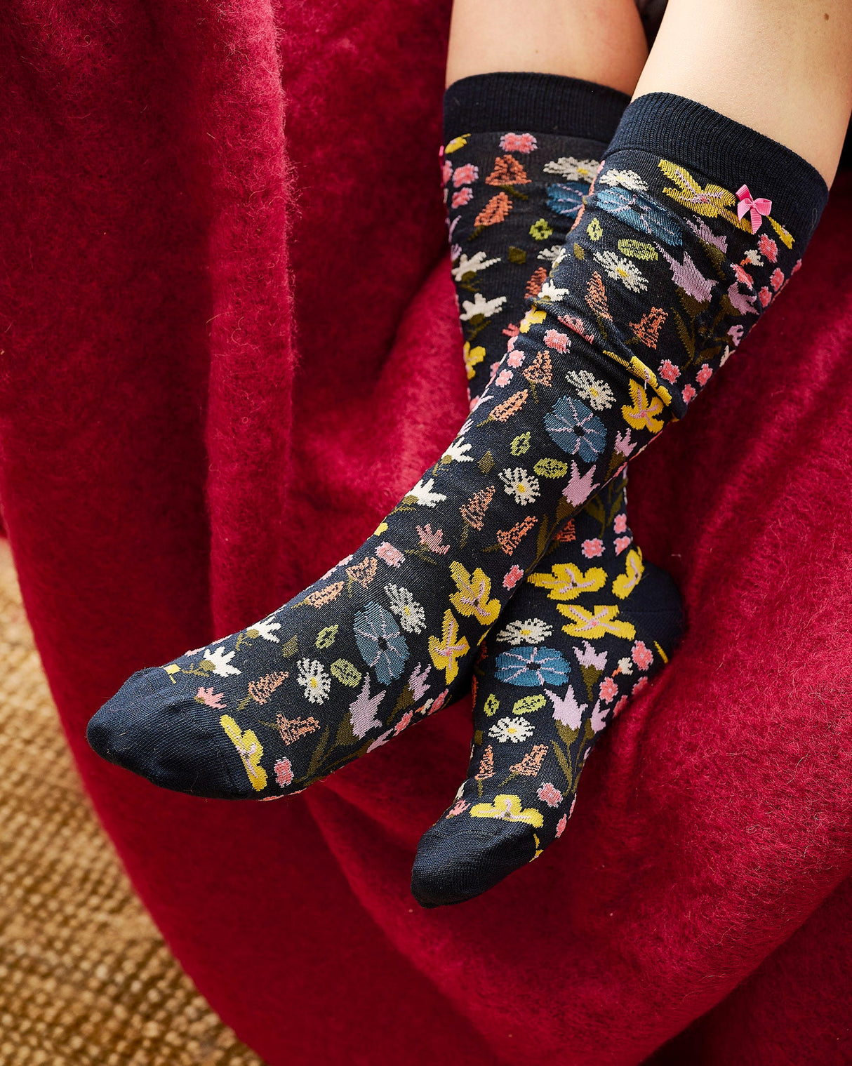 Flower Field Knee Socks