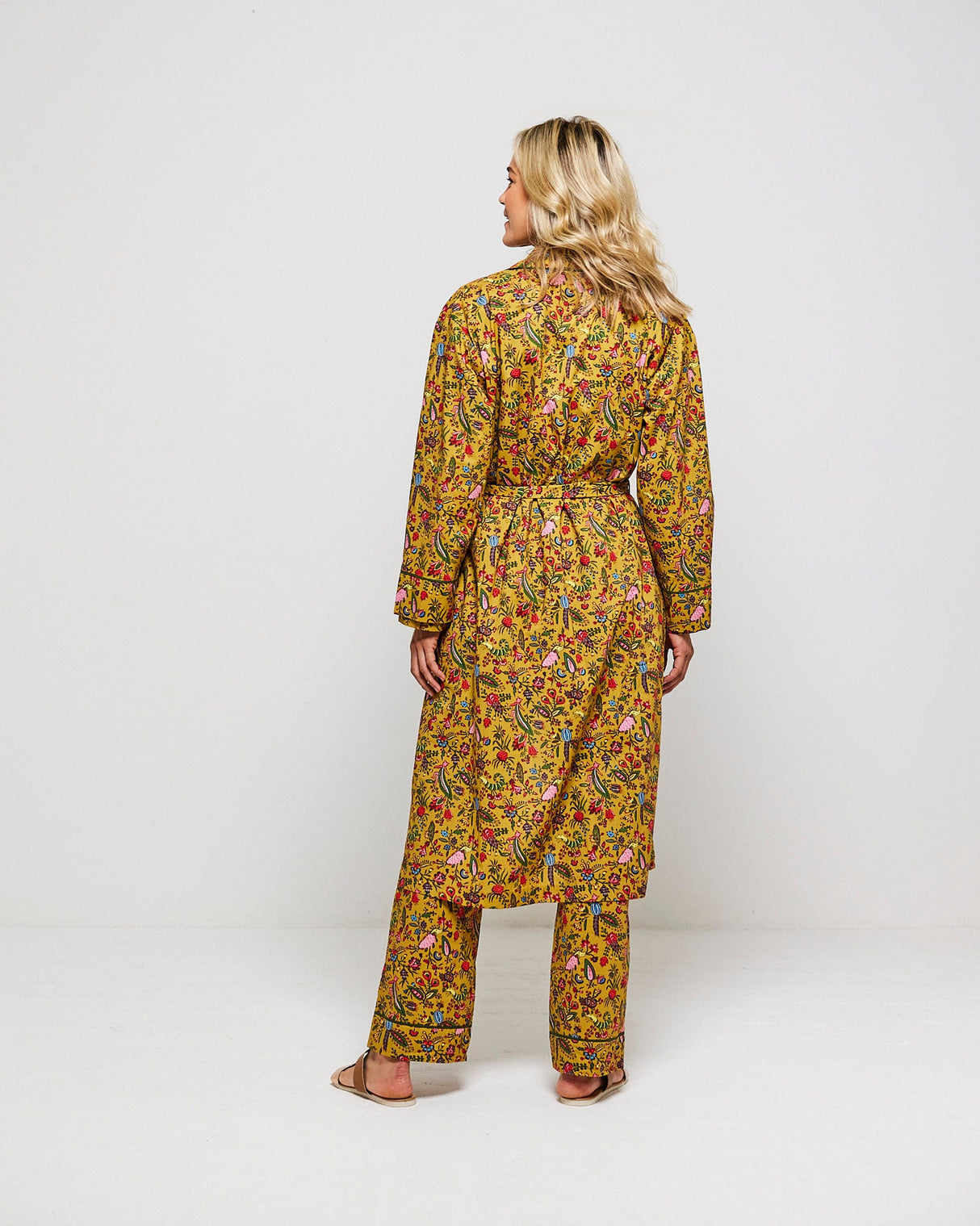 Ochre-Forest-Friends-Cotton-Dressing-Gown