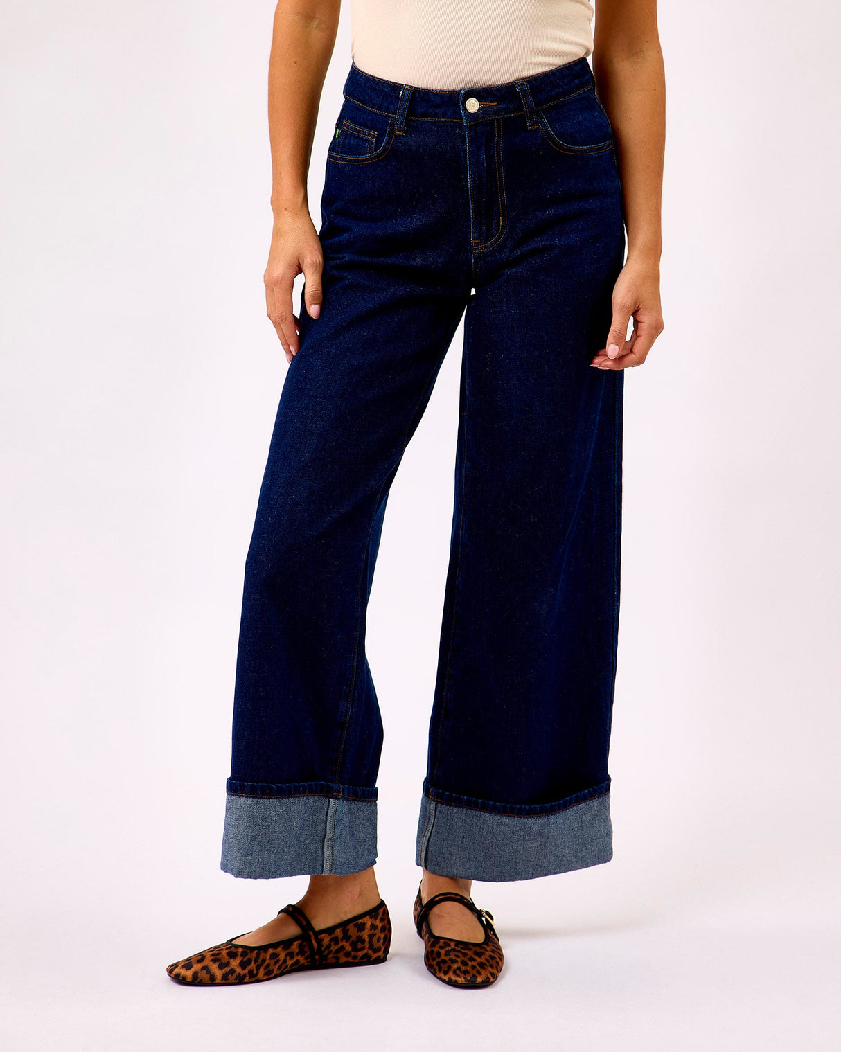 Midnight-Blue-Suki-Wide-Leg-Cuffed-Jeans