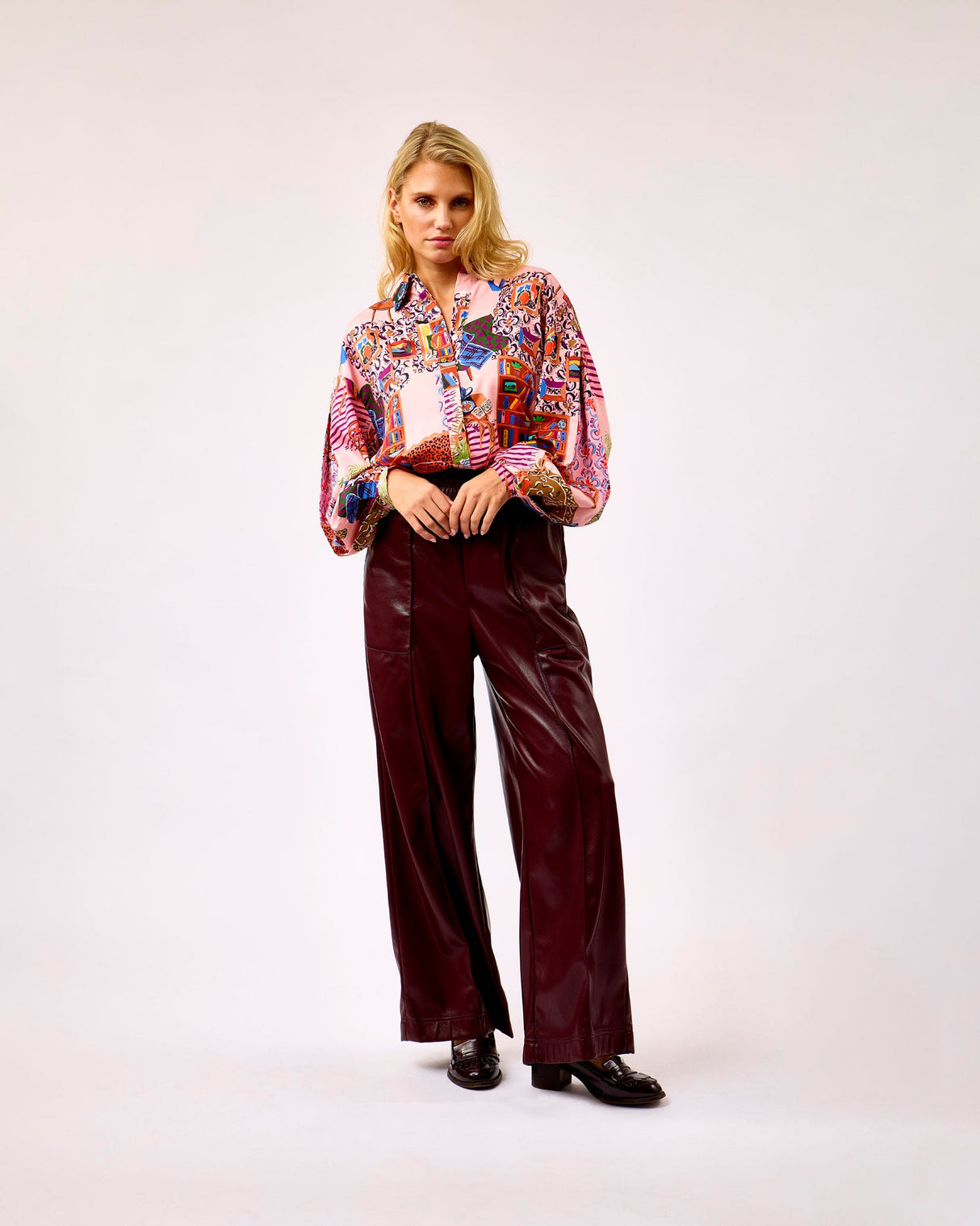 Bordeaux-Michaux-Faux-Leather-Wide-Leg-Trouser
