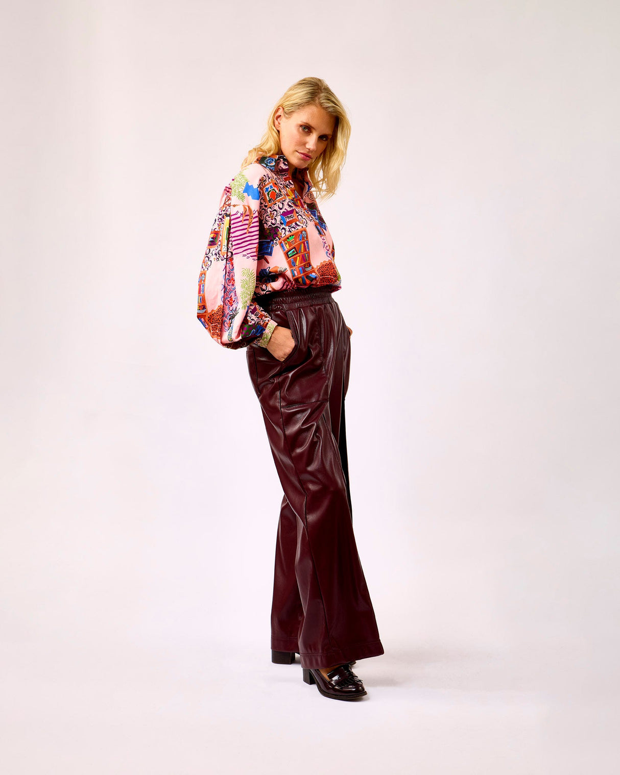 Bordeaux-Michaux-Faux-Leather-Wide-Leg-Trouser