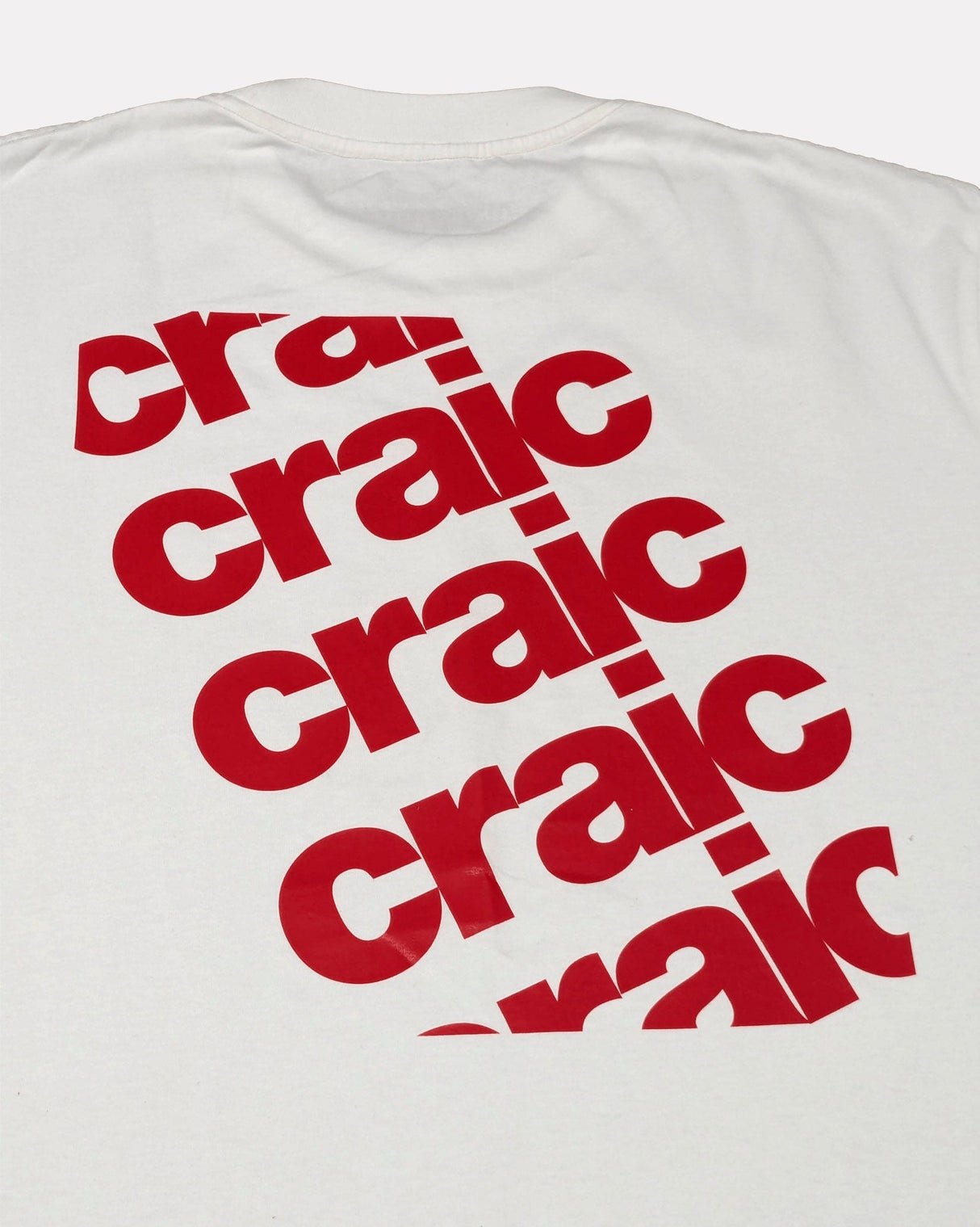 White & Red 'Craic' Bosca T-Shirt