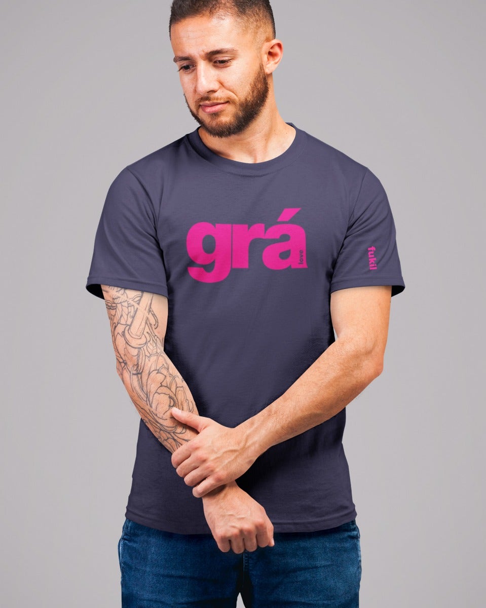 Ink Navy & Pink 'Grá' T-Shirt