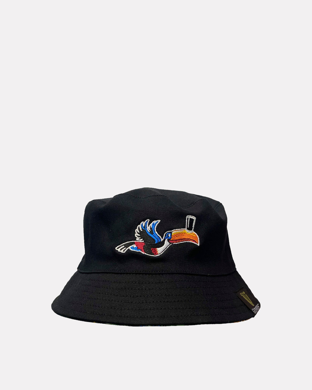 Black-Hawaiian-Print-Reversible-Bucket-Hat