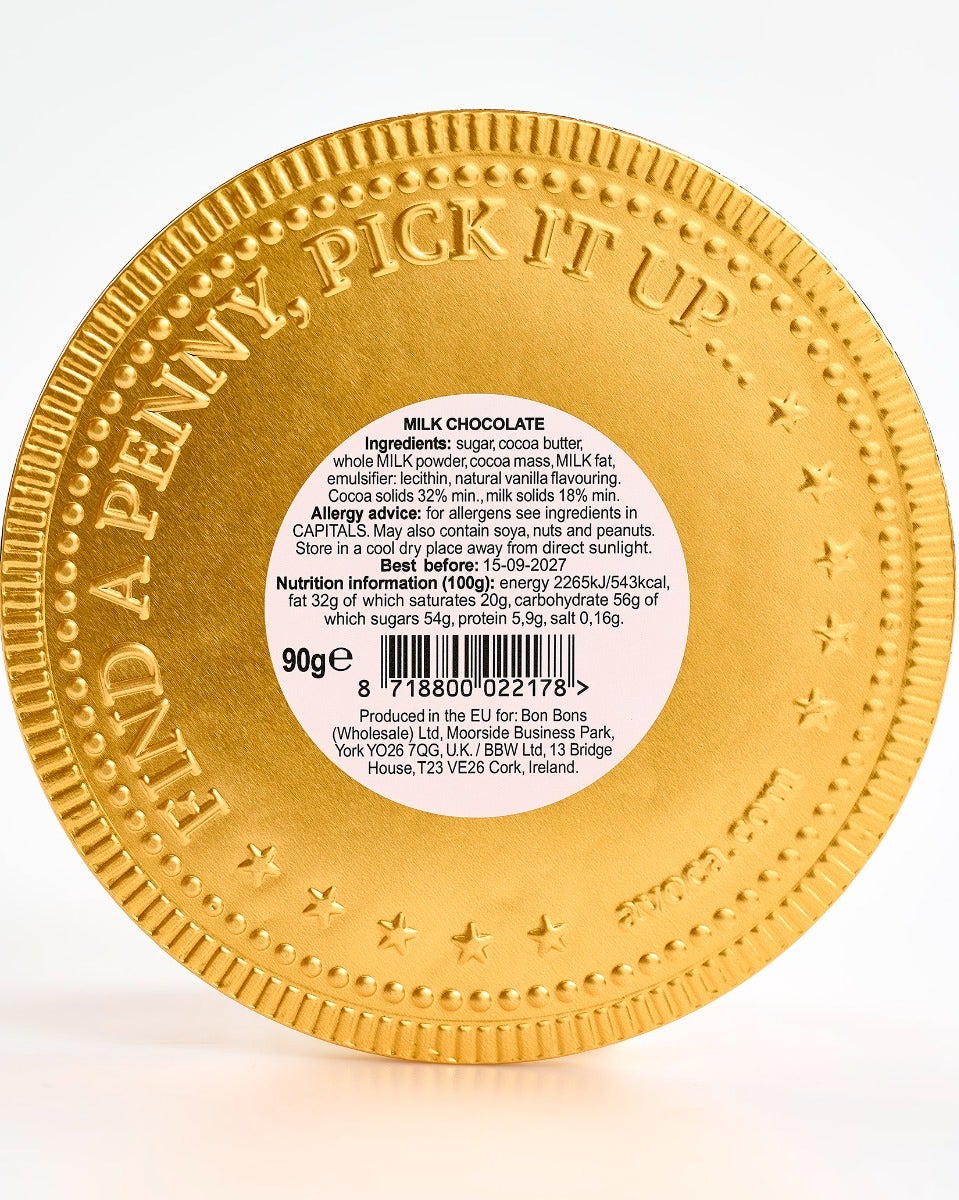 Avoca Find A Penny Gold Chocolate Coin