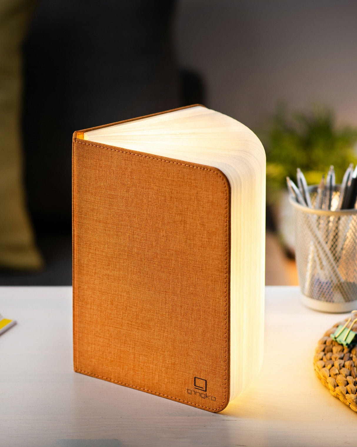 Orange Fabric Smart Book Light