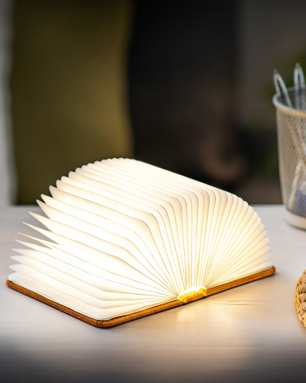 Orange Fabric Smart Book Light
