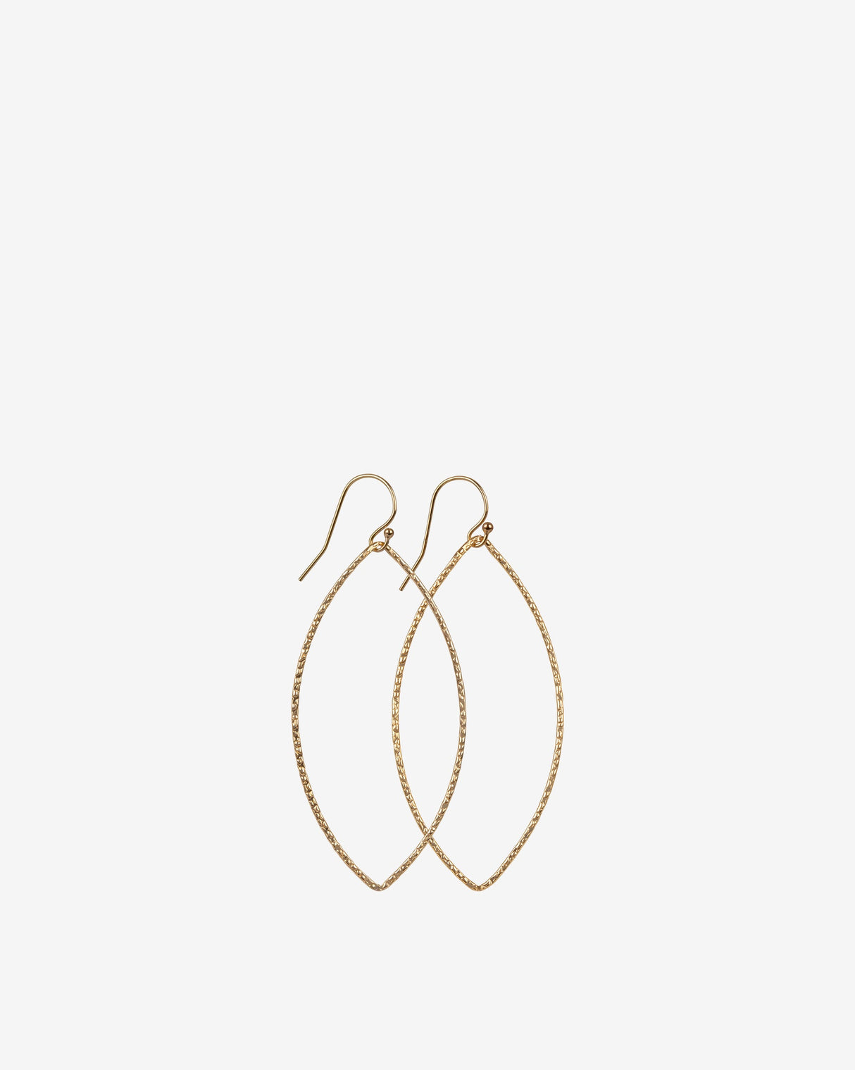 Gold Filled Hammered Oval Earrings