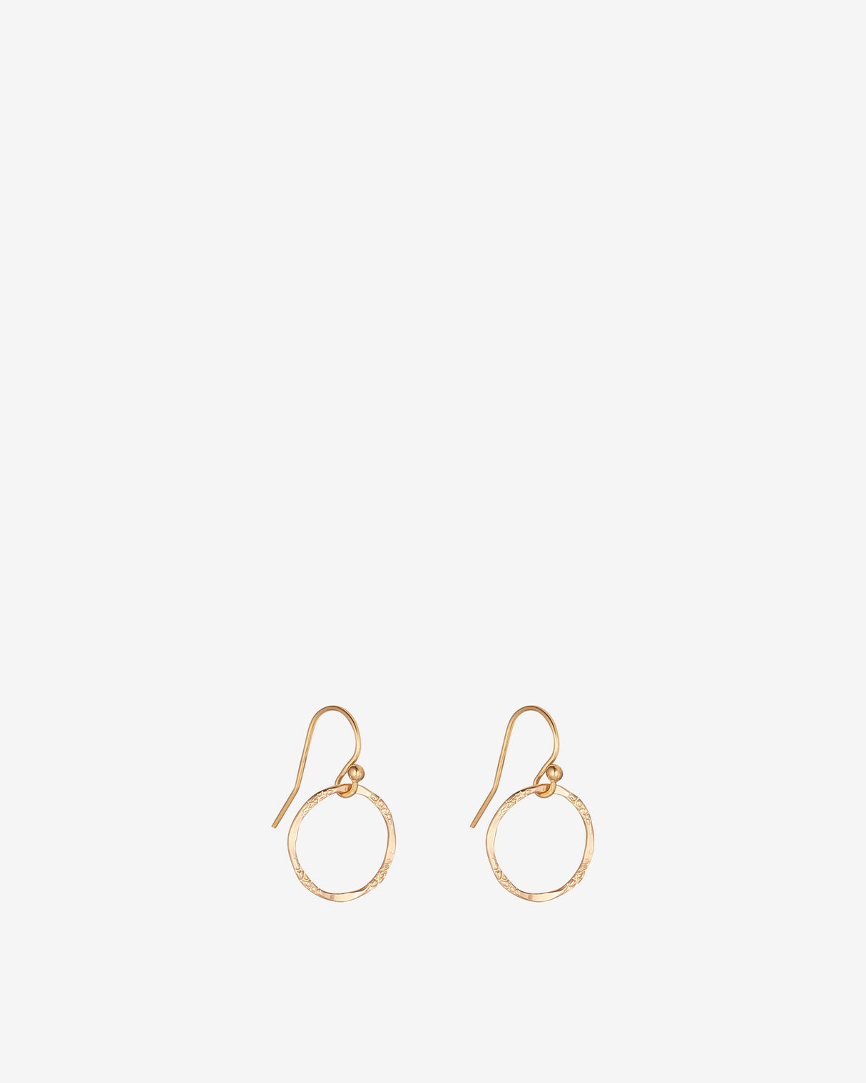 Gold-Filled-Molten-Circle-Drop-Earrings