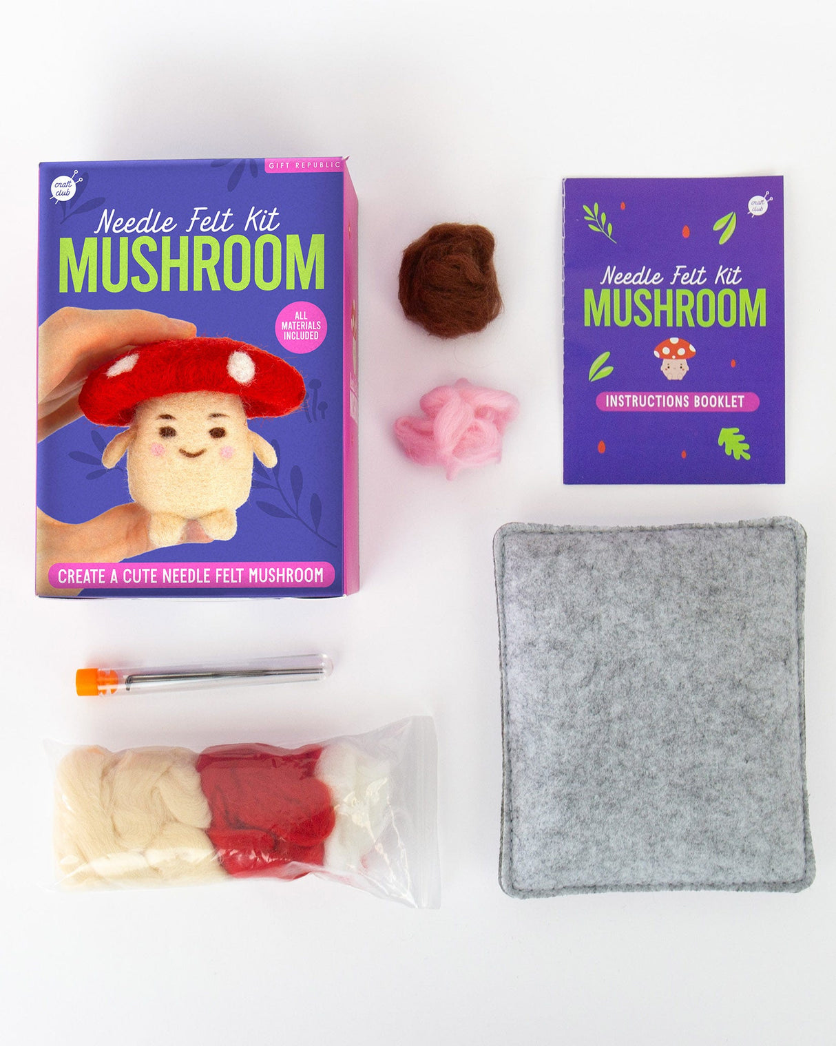 Mushroom Needle Felt Kit
