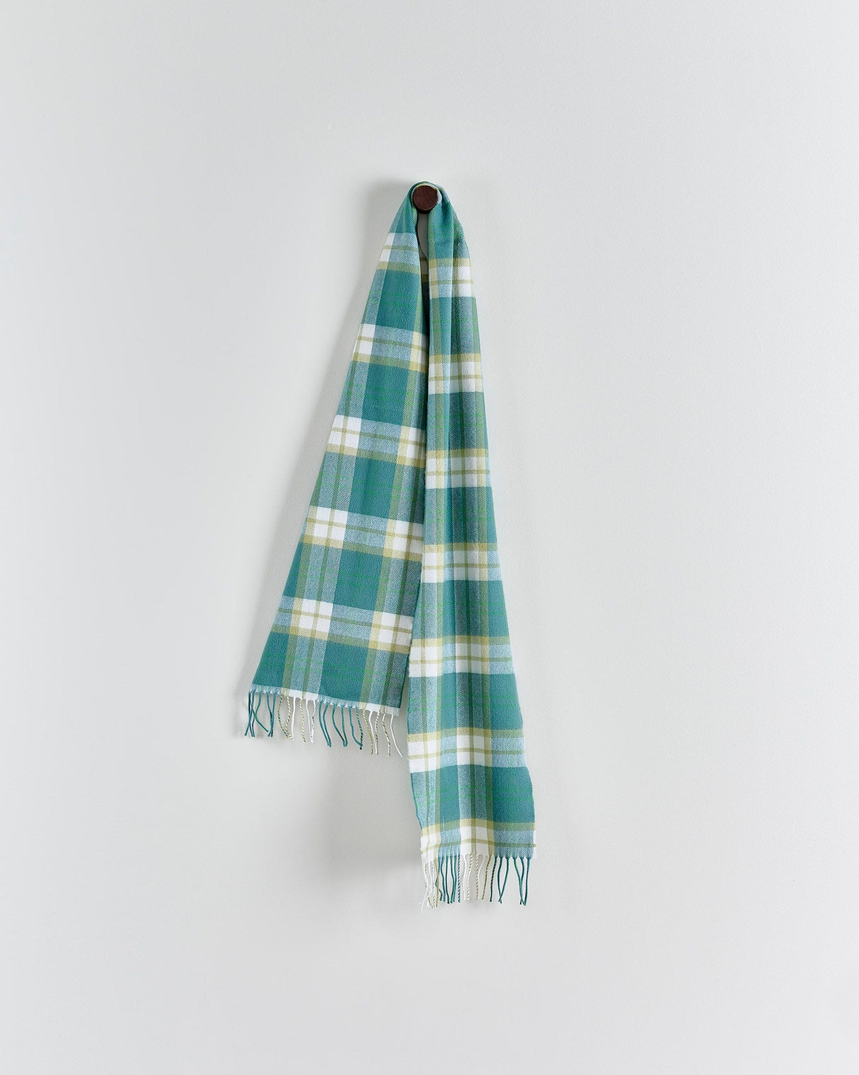 Green-Check-Merino-Scarf