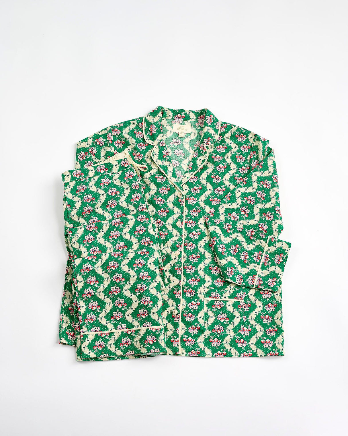 Green-Wave-Cotton-Pyjama-Set