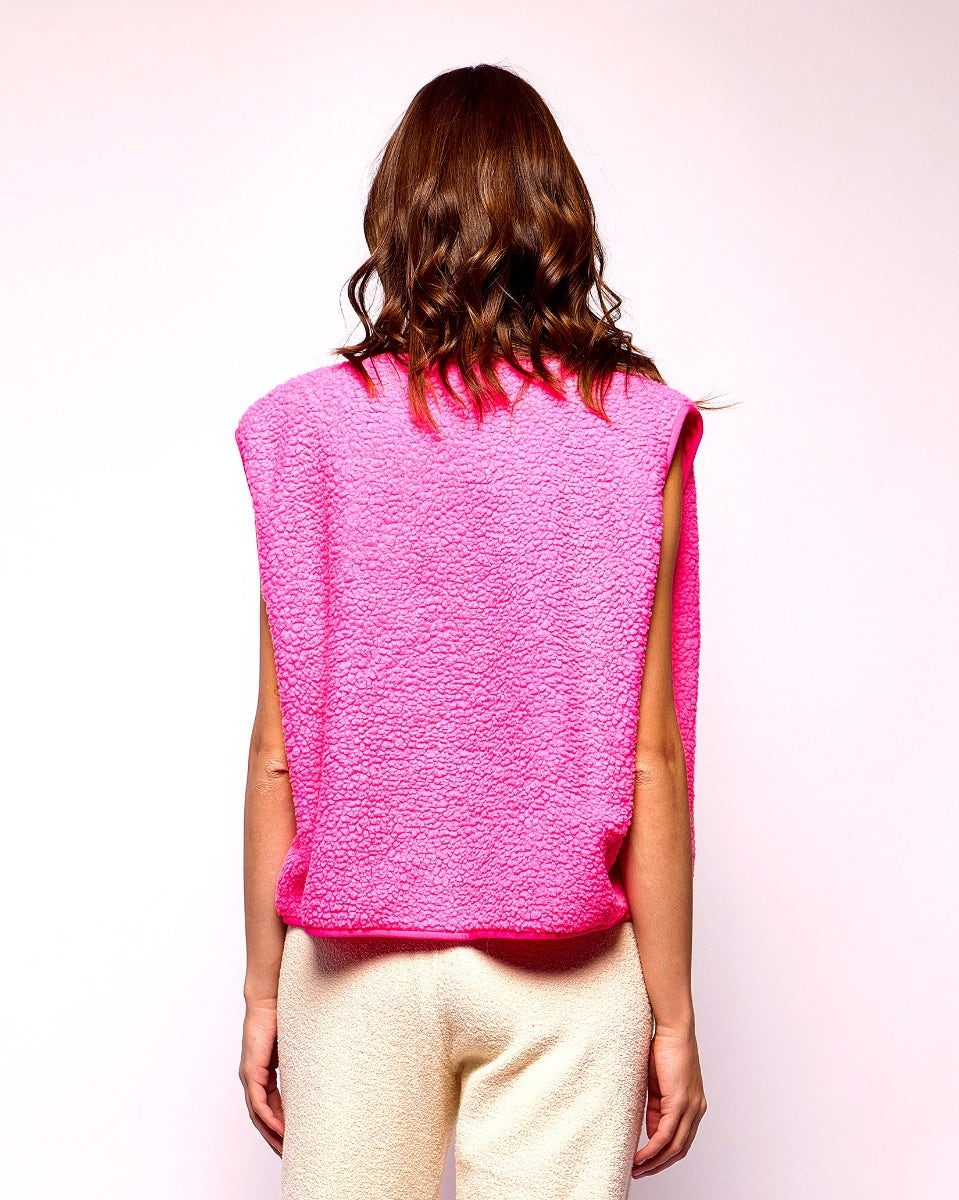 Acid Pink Hoktown Vest Jacket