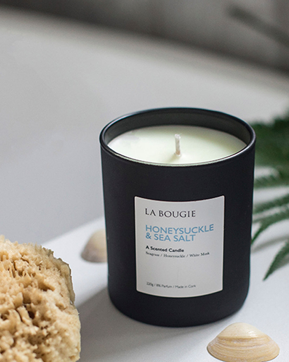Honeysuckle & Sea Salt Scented Candle