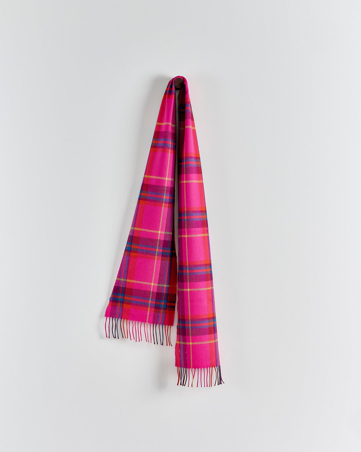 Hot-Pink-Check-Merino-Scarf