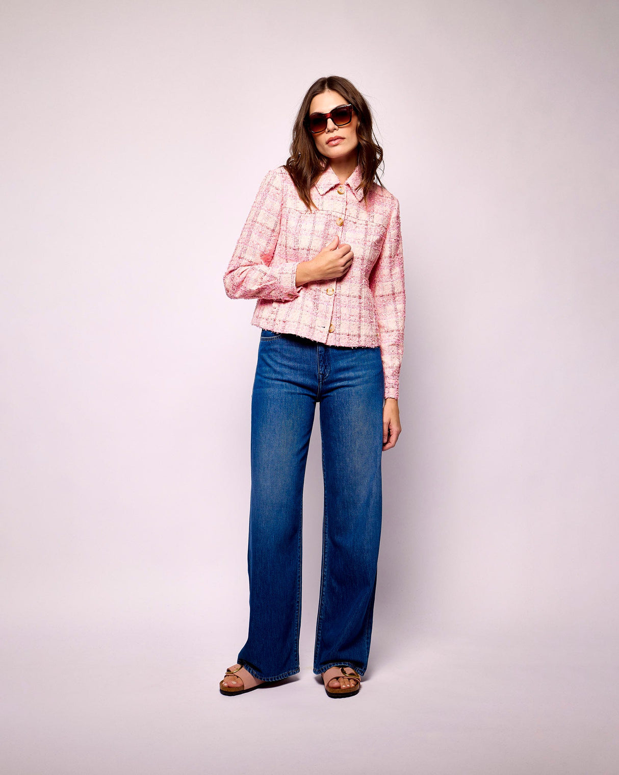 Light Pink Imanski Tweed Jacket
