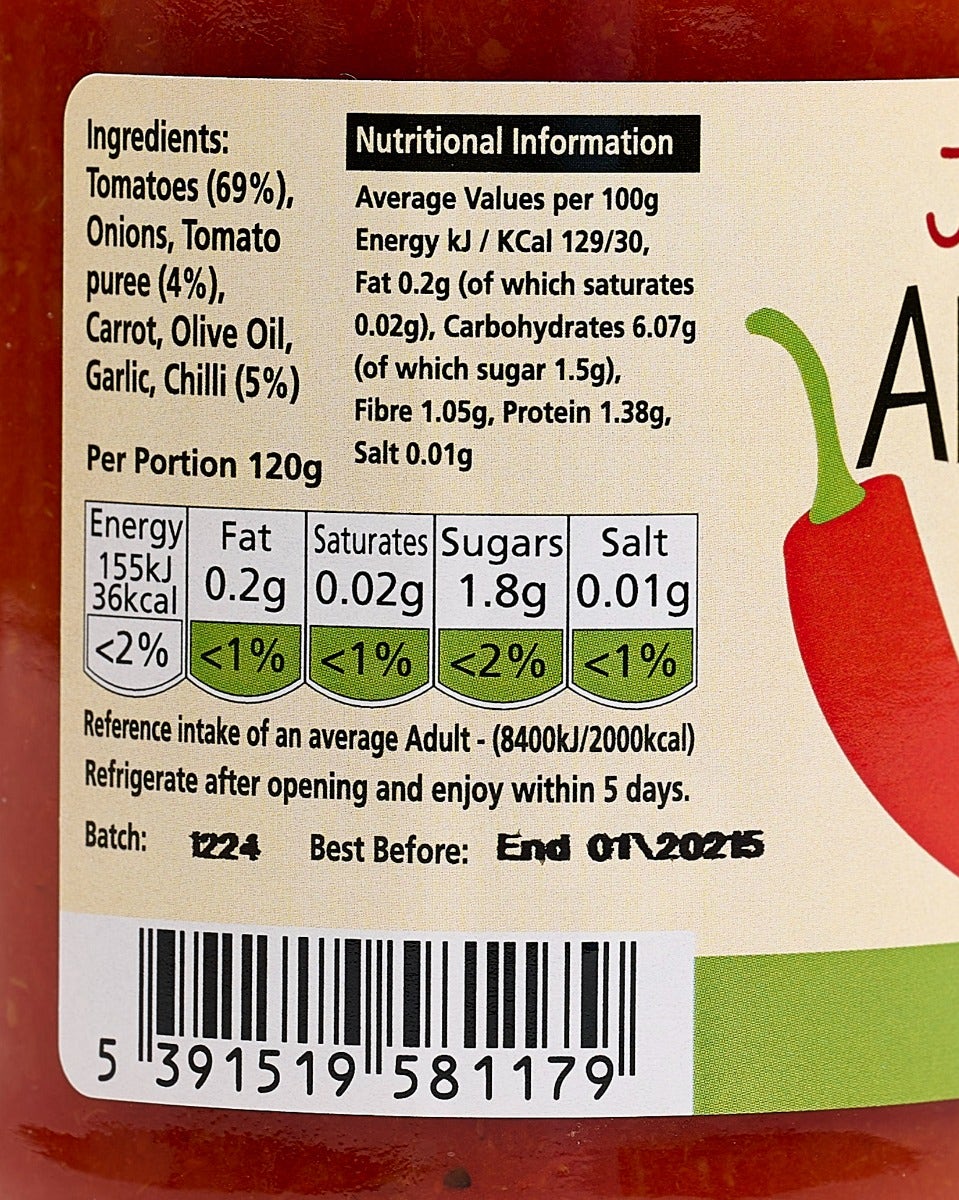 Janet's Just Delicious Arrabiata Pasta Sauce