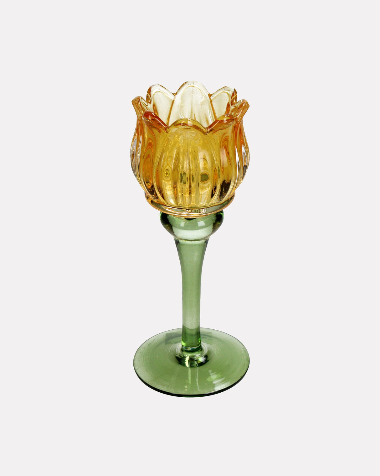 Yellow-Tulip-Glass-Candle-Holder