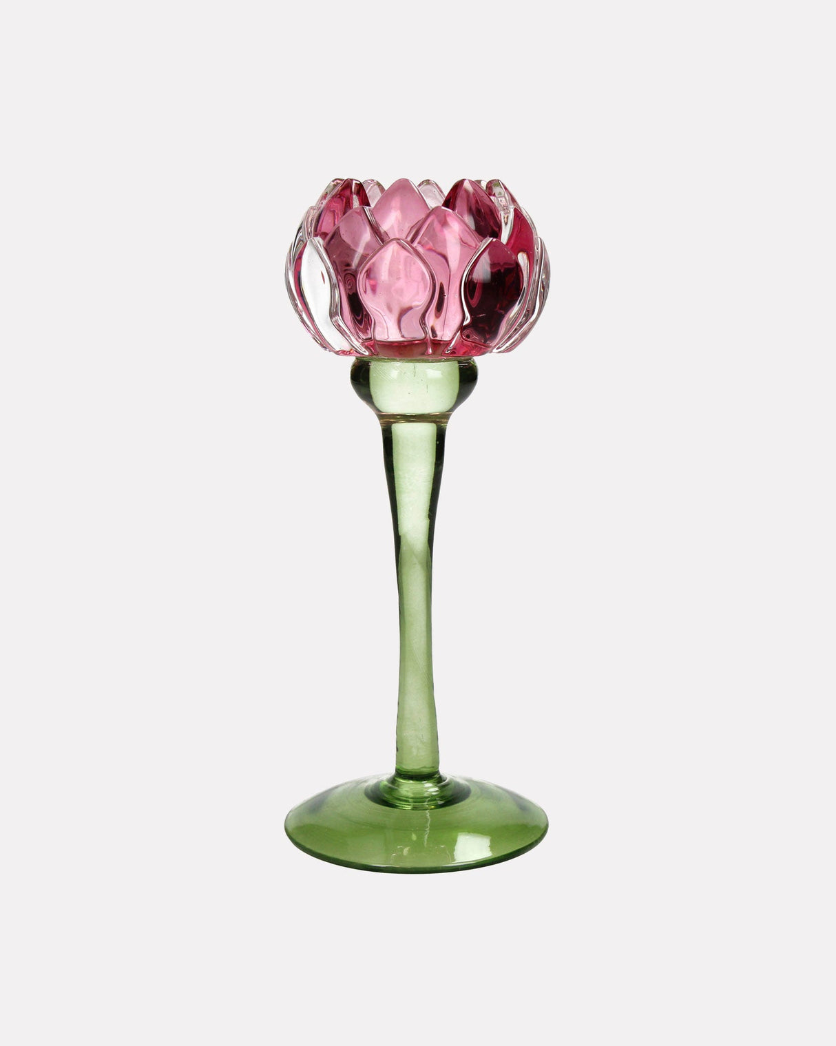 Pink-Flower-Tulip-Glass-Candle-Holder