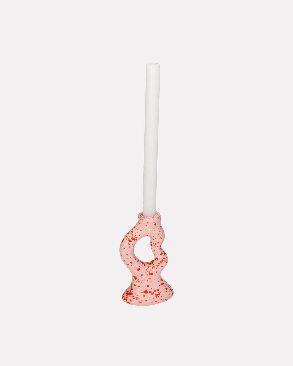Pink & Red Organic Splatter Candle Holder
