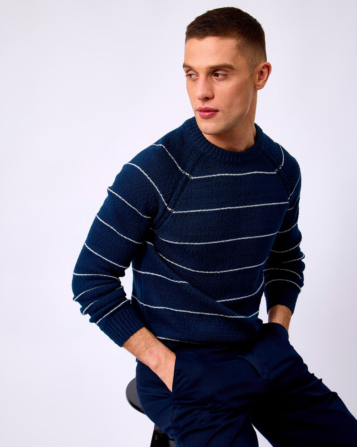 Sky Captain Agassi Striped Knit Jumper