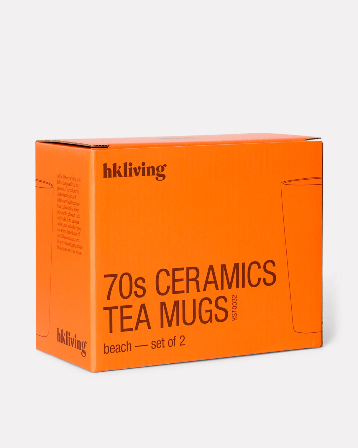 Beach 70s Ceramics Tea Mugs - Set of 2