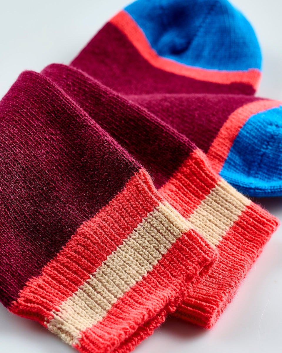 Burgundy Cashmere Blend Women's Socks
