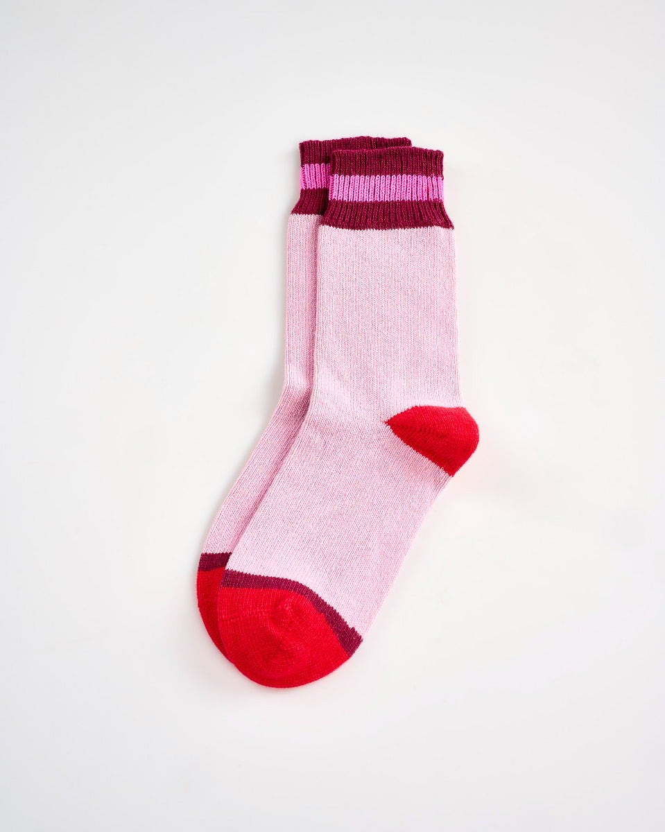 Soft Pink Cashmere Blend Women's Socks