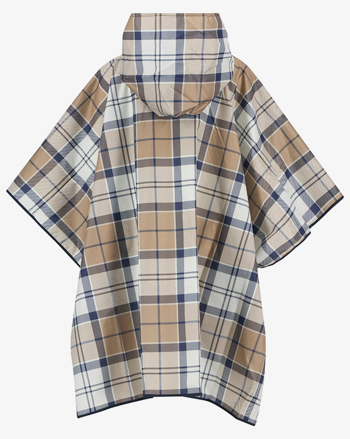 Hessian-Navy-Tartan-Portree-Hooded-Poncho