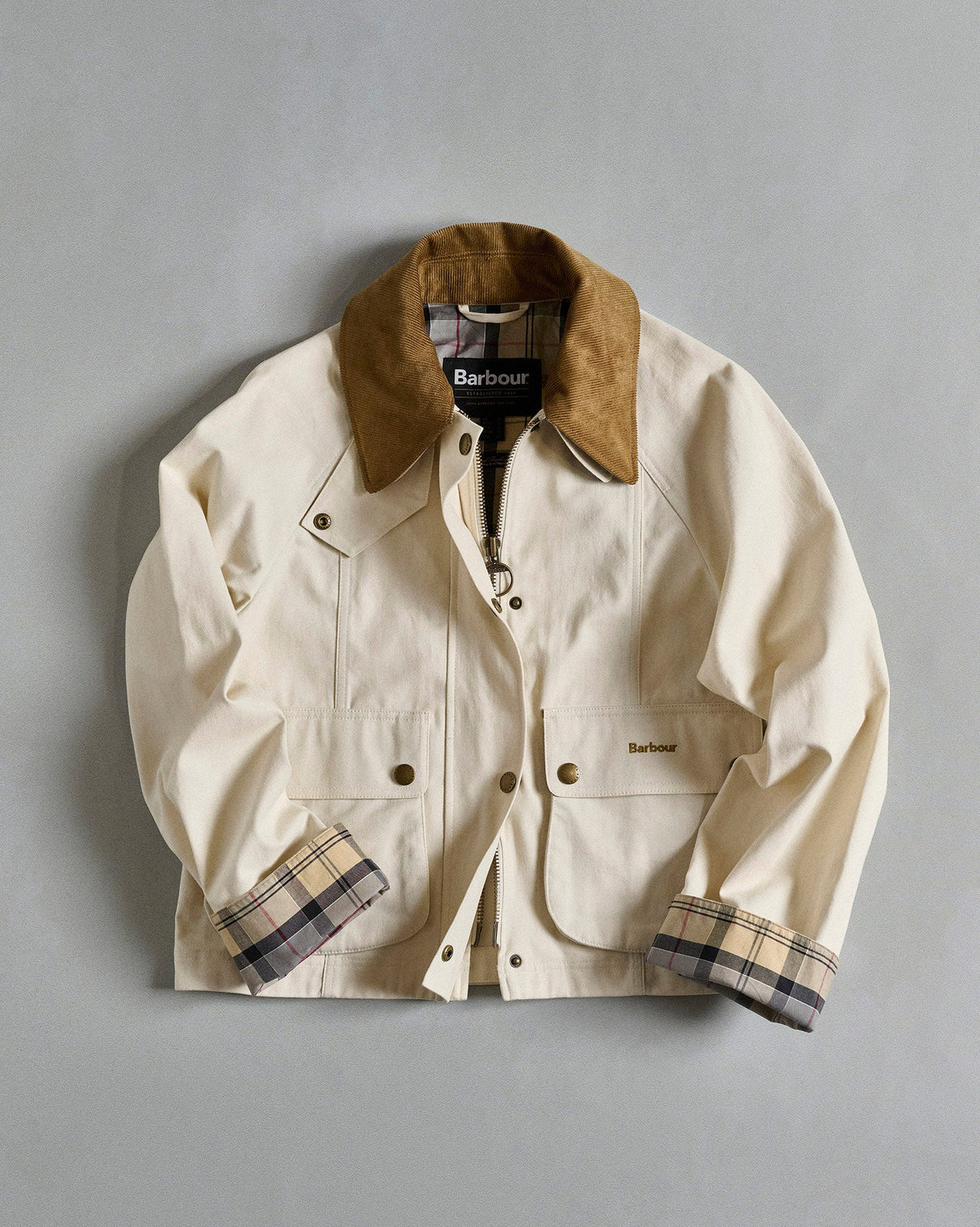 Light Pearl Beadnell Cropped Jacket