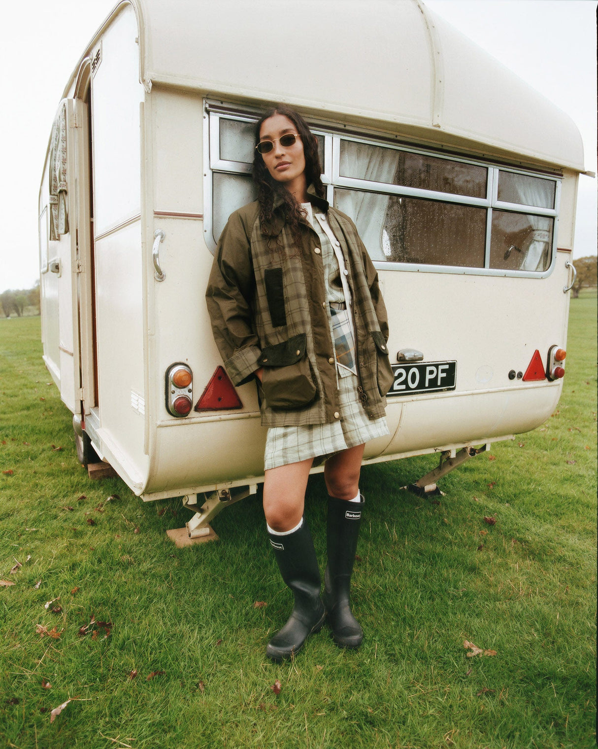 Dusky Green Tartan Beadnell Jacket