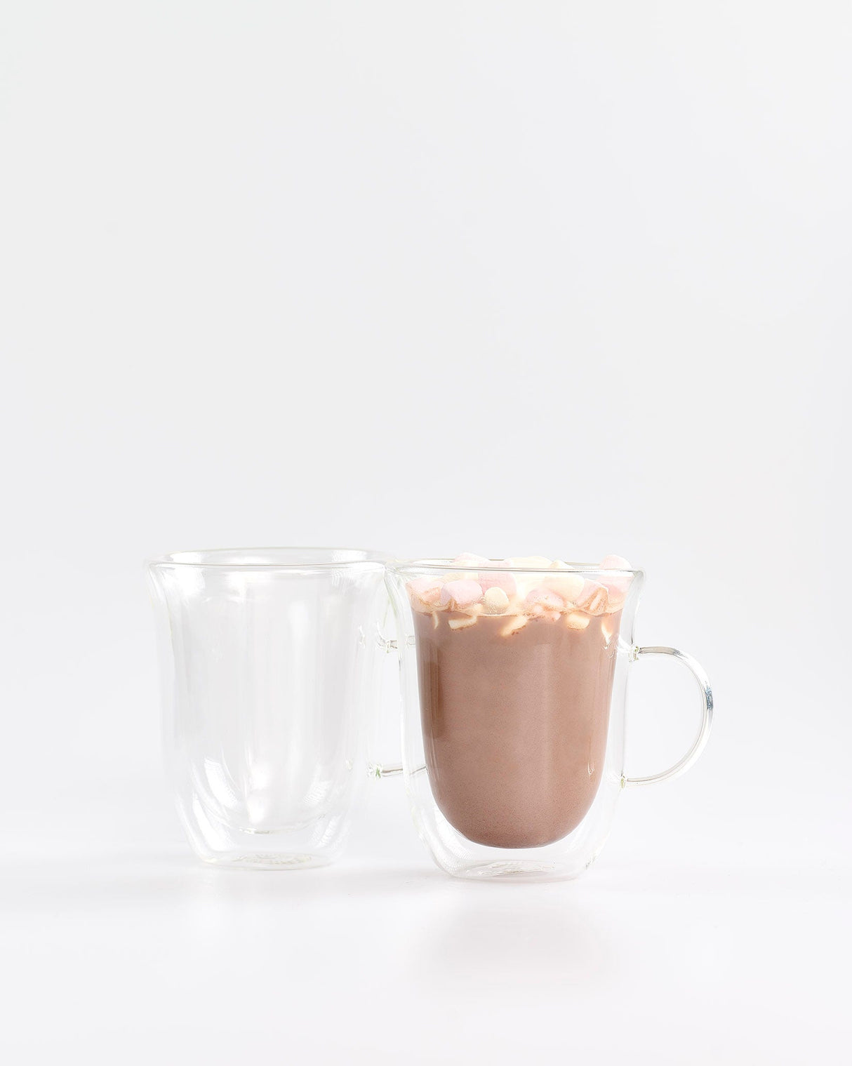 Double Walled Glass Hot Chocolate Mugs - Set of 2