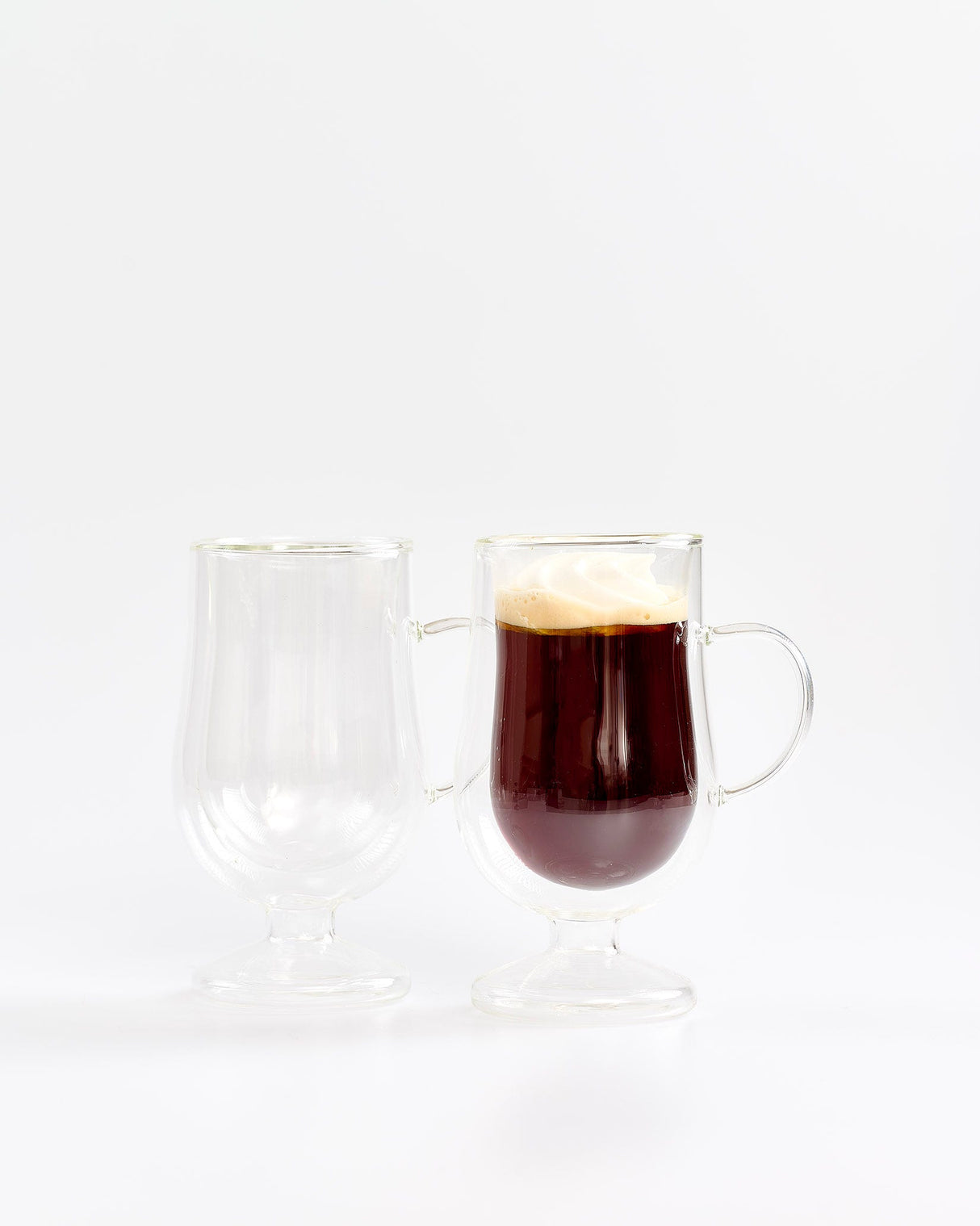 Double Walled Glass Irish Coffee Cups - Set of 2