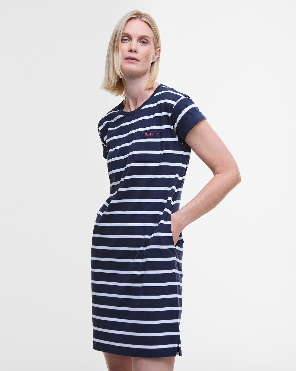 Navy & White Stripe Otterburn Cotton Dress