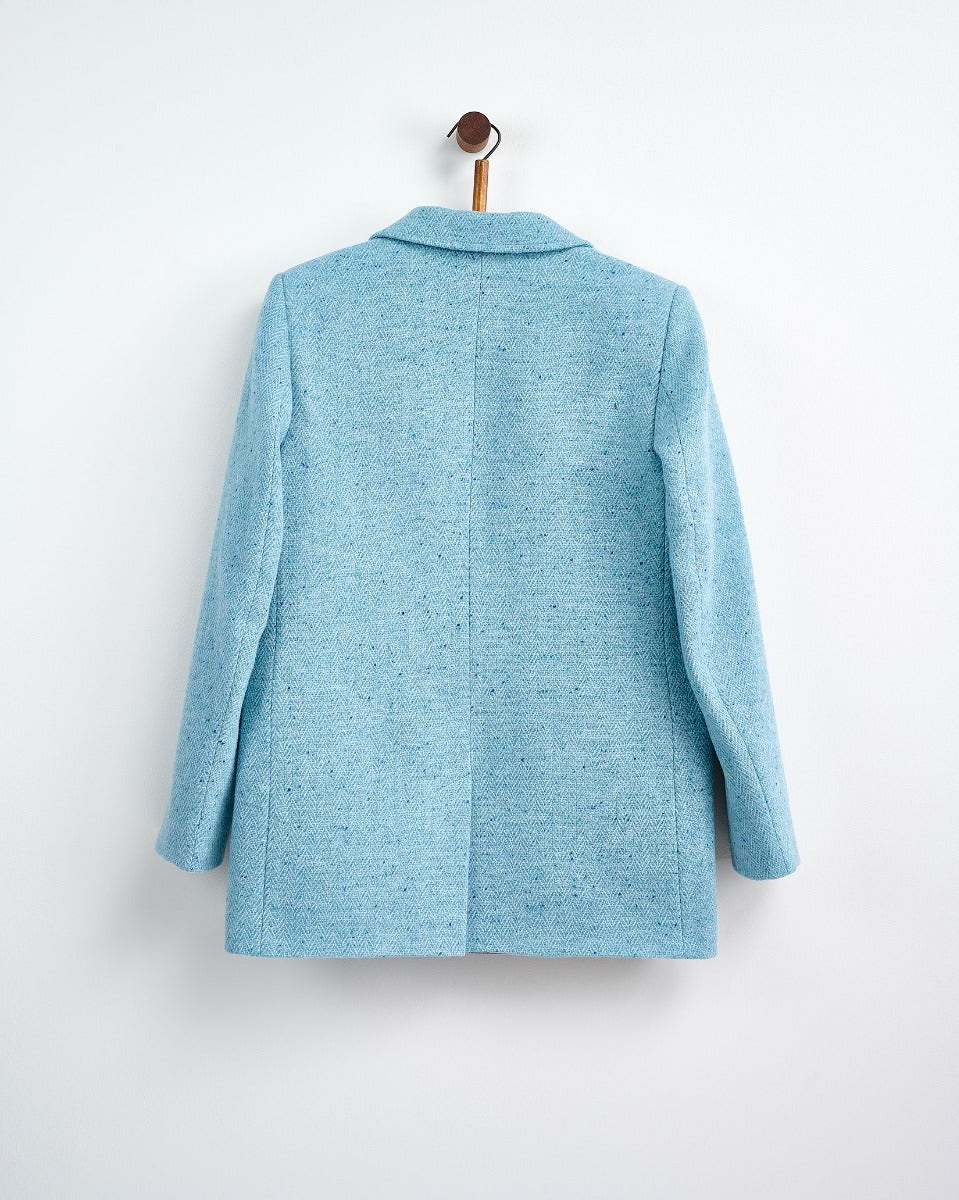 Sky Leaf Donegal Wool Jacket