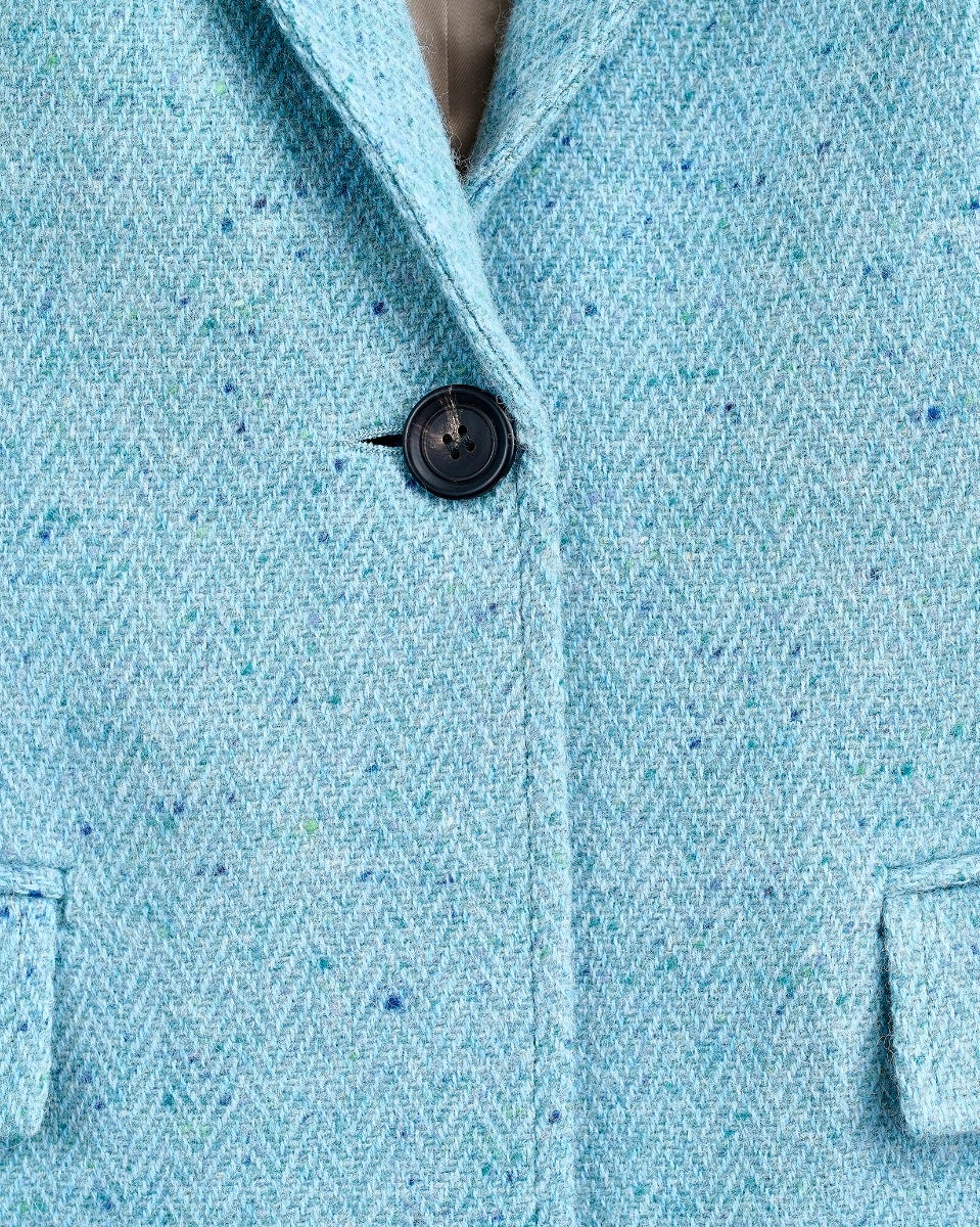 Sky Leaf Donegal Wool Jacket