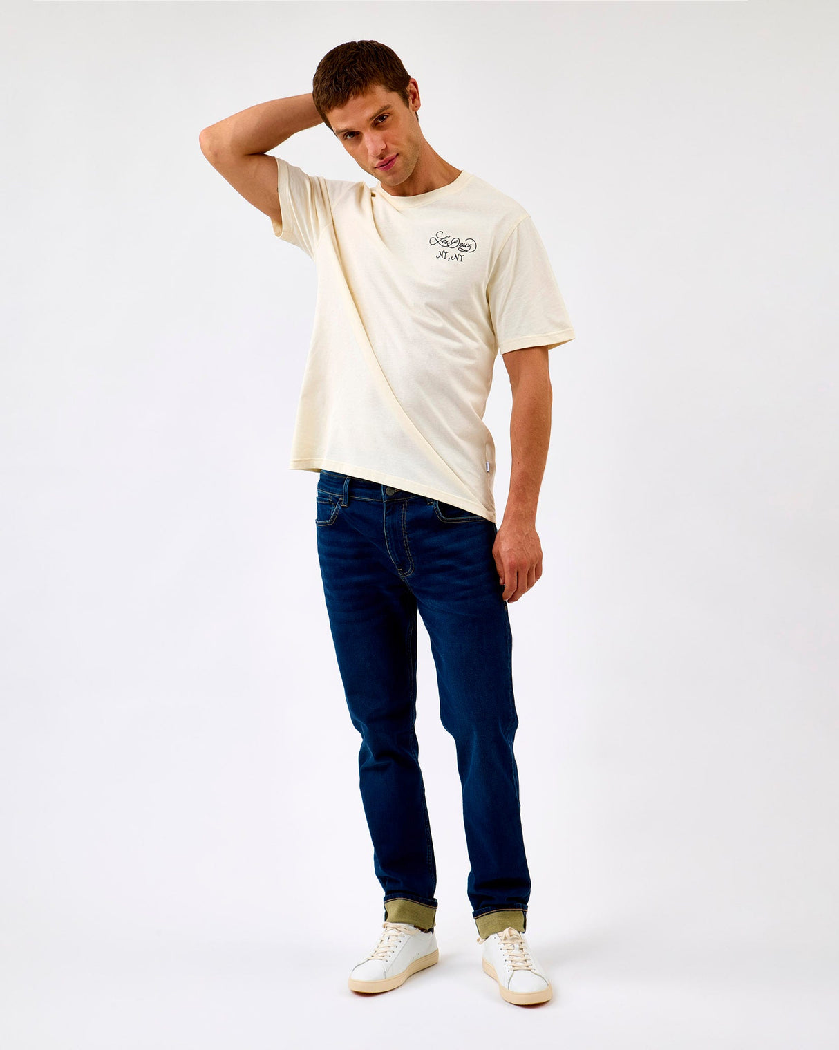 Light Ivory Danton Graphic Print T-Shirt