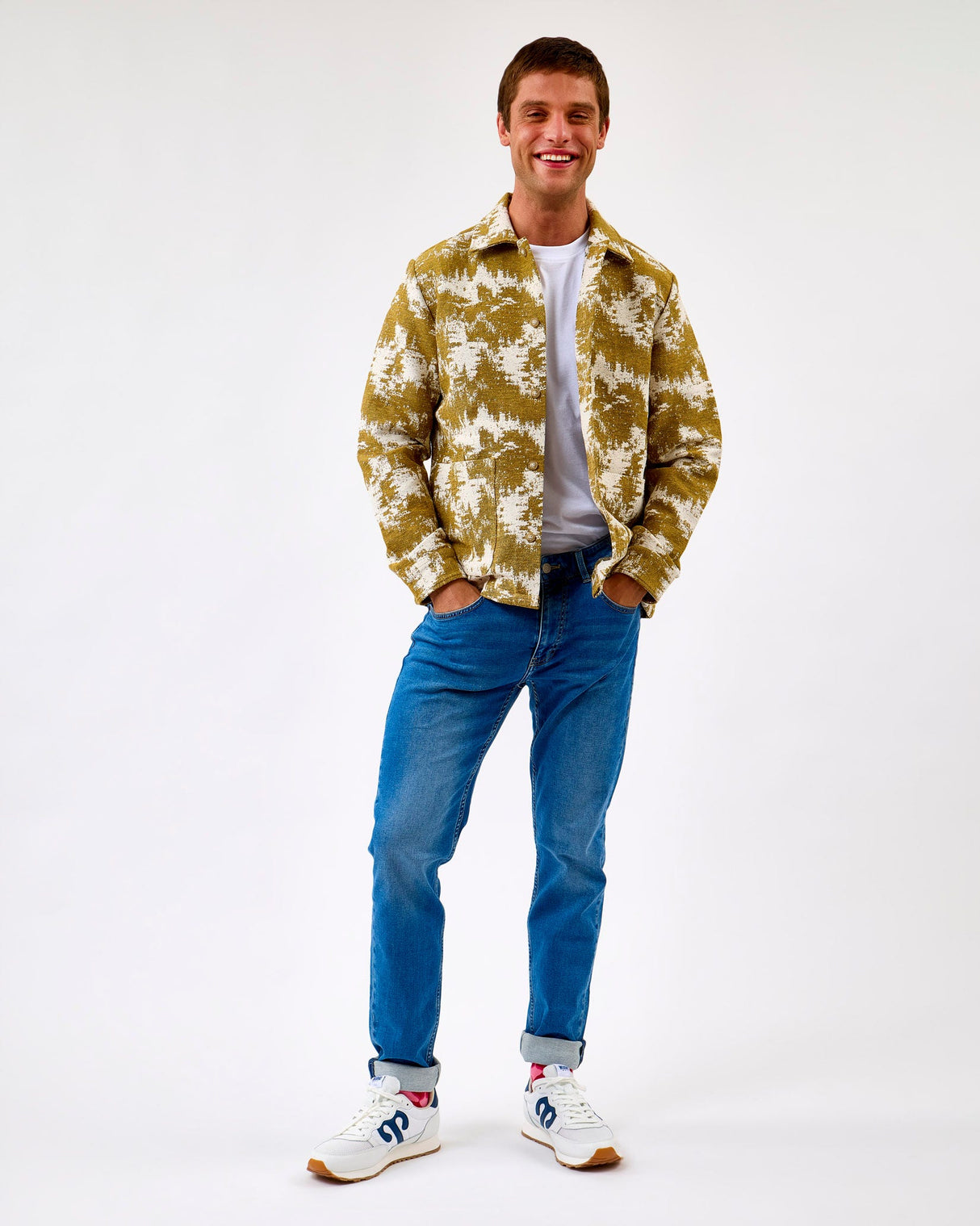 Plant Green Layton Cattle Jacquard Overshirt