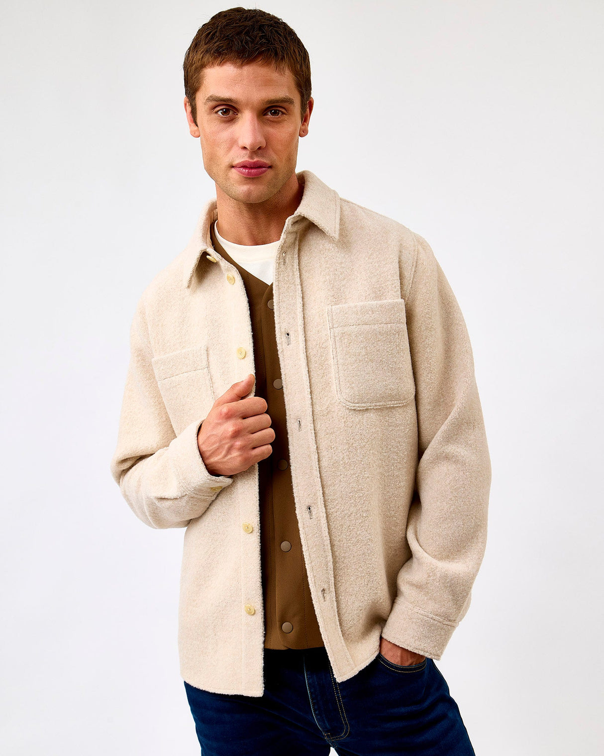Ivory-Lennon-Boucle-Overshirt
