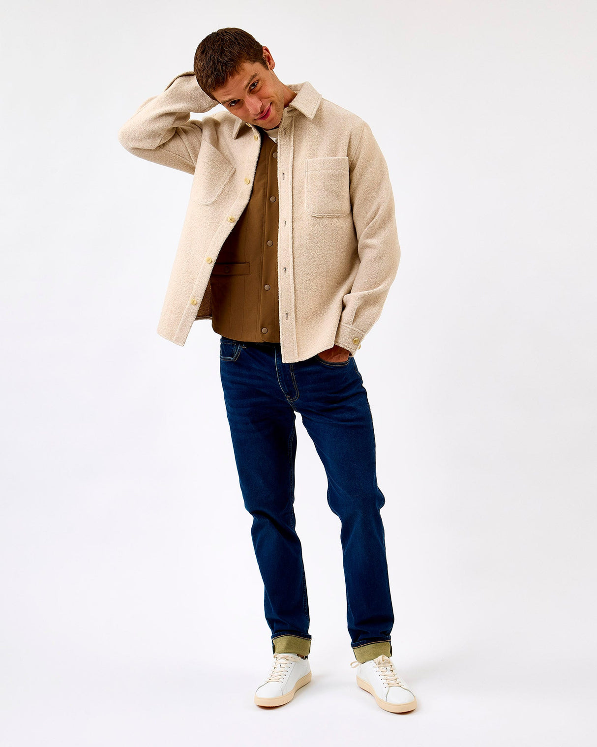 Ivory Lennon Boucle Overshirt
