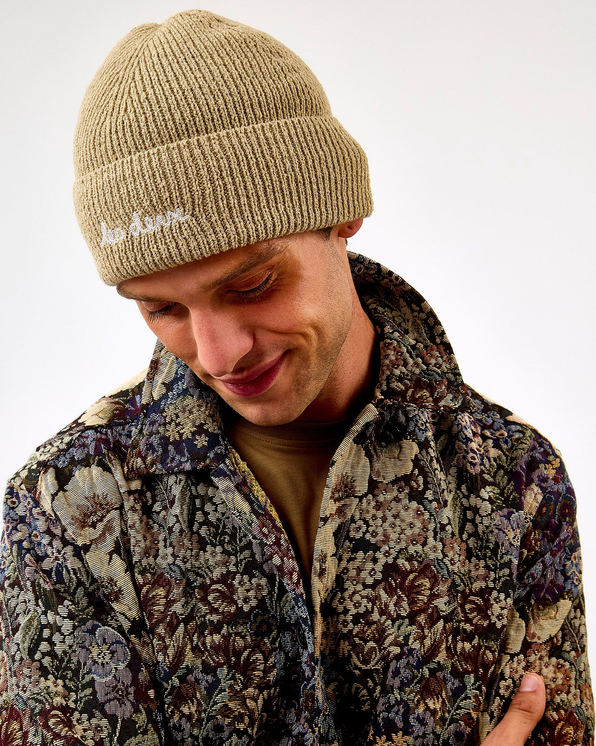 Dark-Sand-Brad-Rib-Beanie-Hat