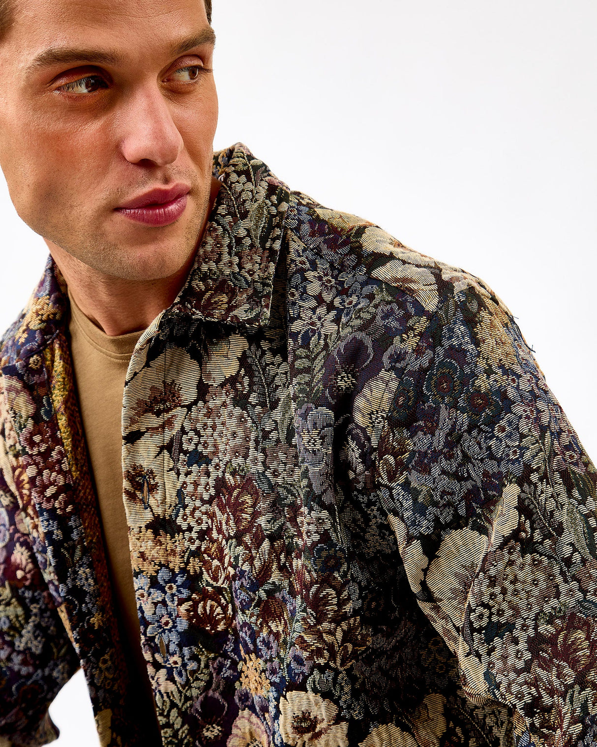 Black Hugh Jacquard Overshirt