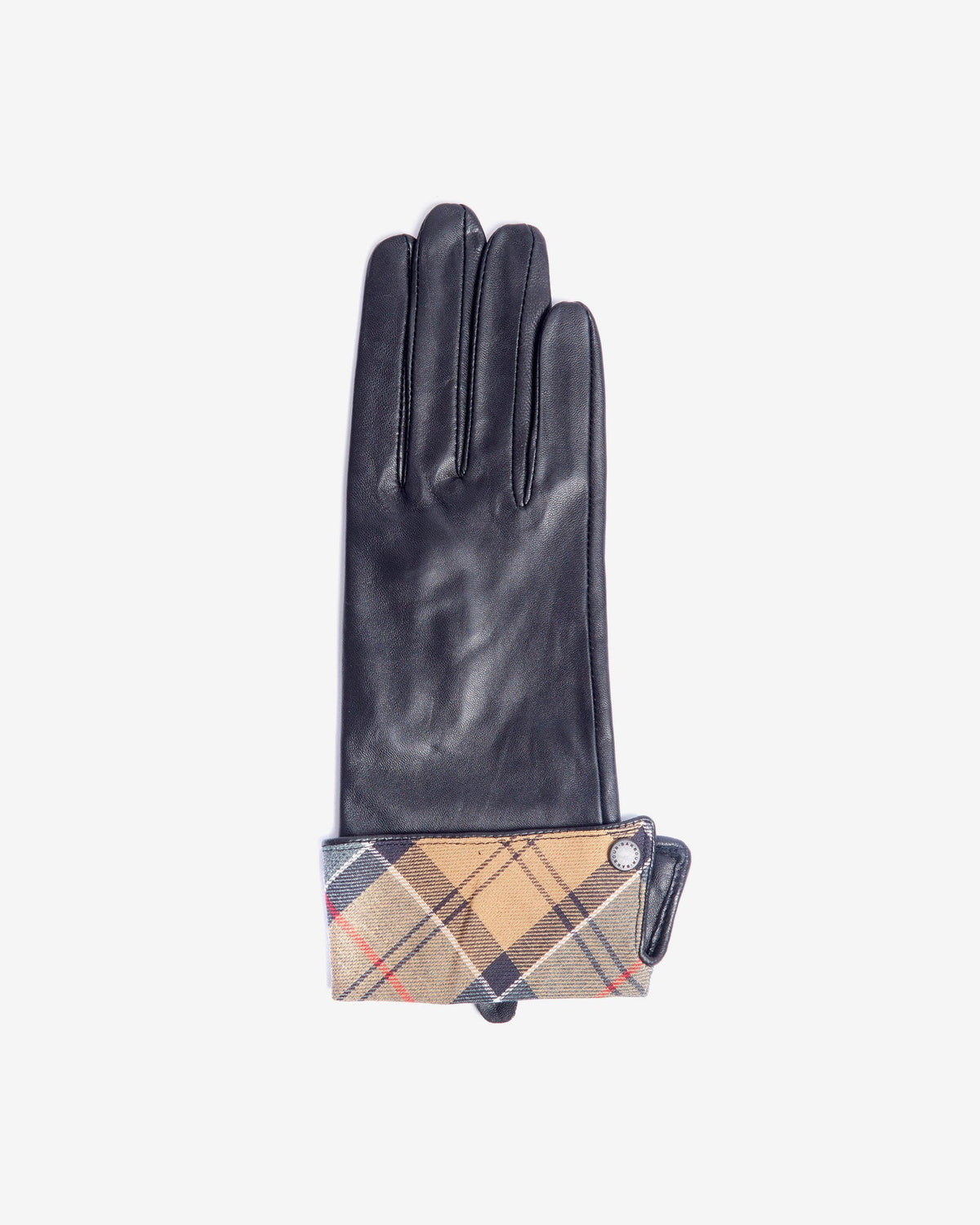 Black Leather & Tartan Lady Jane Gloves