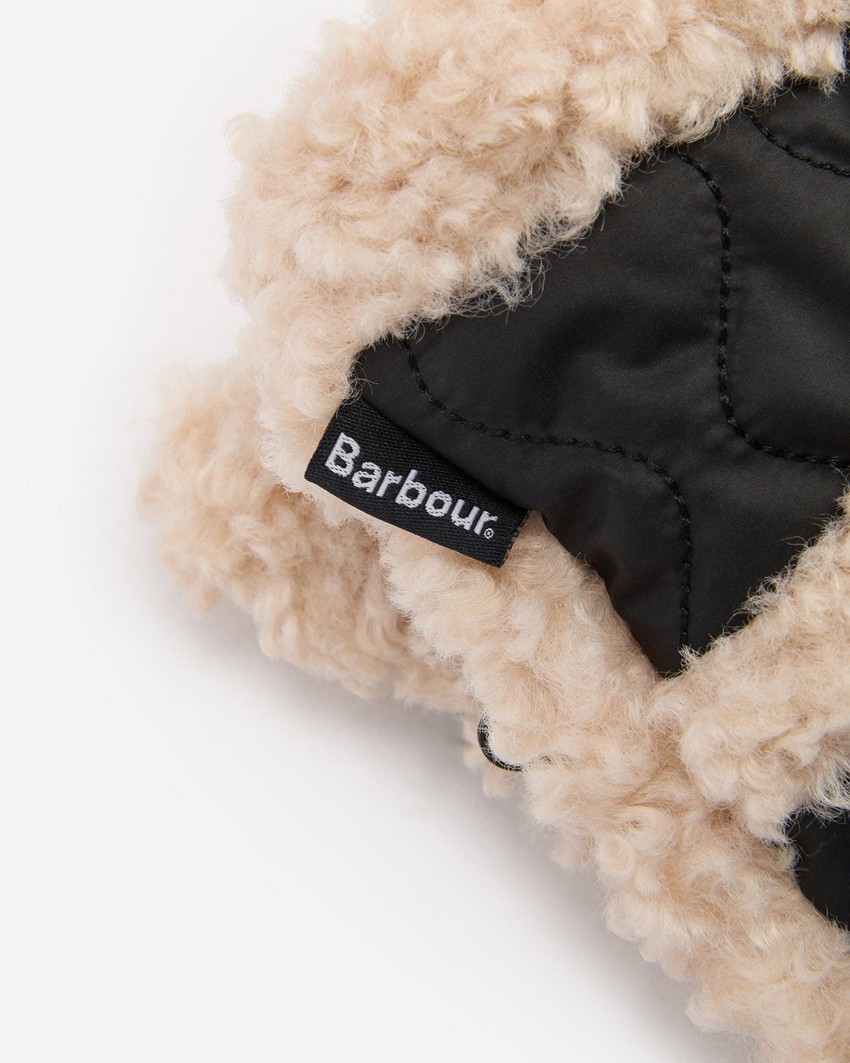 Black & Faux Sherpa Marnie Waterproof Mittens